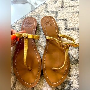 Tory Burch gold sandal
